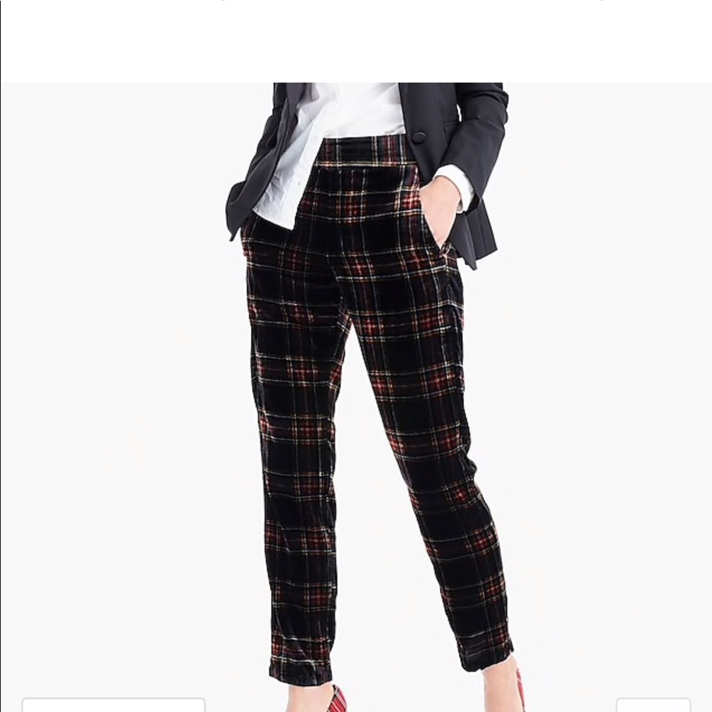 Jcrew easy velvet holiday pants